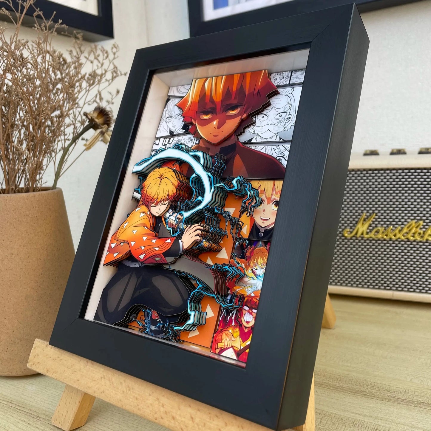 Demon Slayer Nine Pillars 3D Shadow Box — Design M - Anime Merchandise