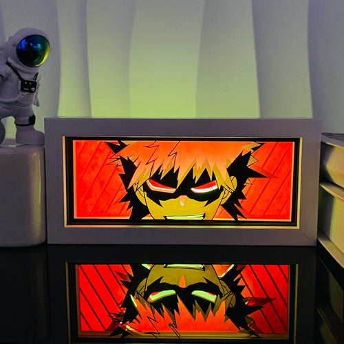 Katsuki Bakugo LED Light Box | 3D Anime Night Light – My Hero Academia Gift UK