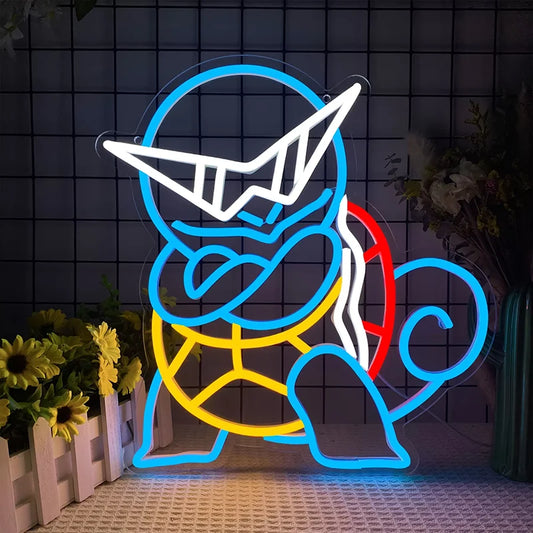 Squirtle LED Neon Light Sign Pokemon Wall Decor