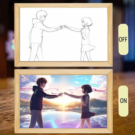 Your Name LED Night Light Painting Frame YN-4