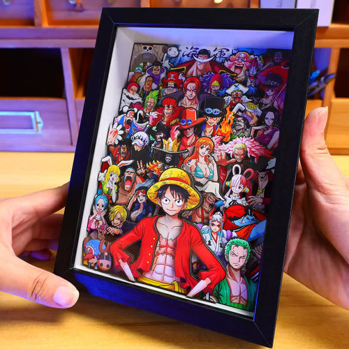 One Piece Family Portrait 3D Shadow Box | Design D