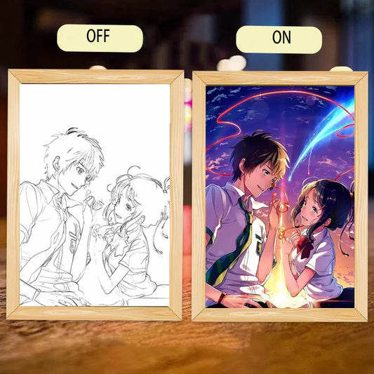 Your Name LED Night Light Painting Frame YN-6