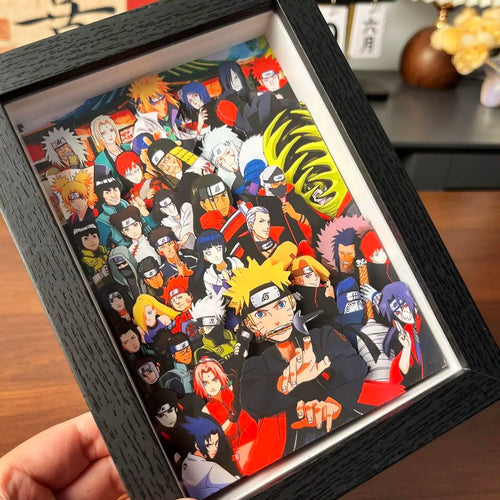 Akatsuki Battle Dark Naruto Shadow Box — 3D Anime Shadow Box Frame Gift UK
