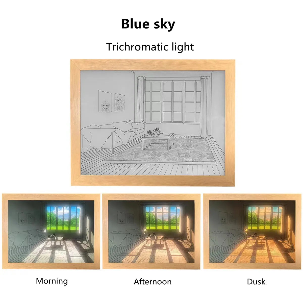 Scenic LED Light Painting Blue Sky
