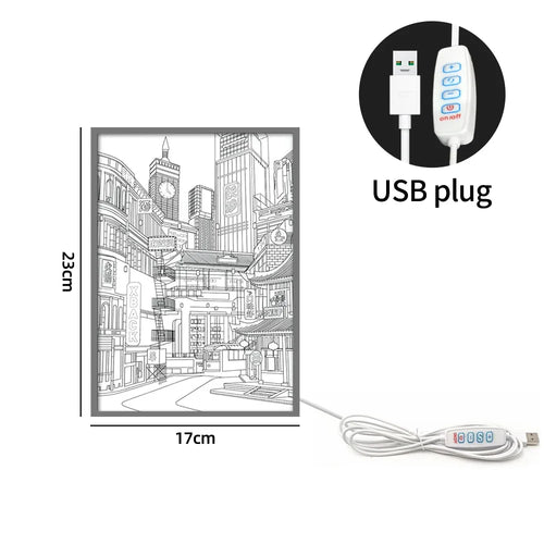 Beautiful City Night View LED Light Painting | Romantic Night Light