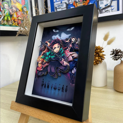 Demon Slayer Nine Pillars 3D Shadow Box — Design E