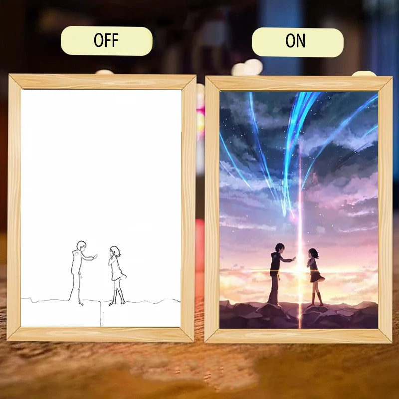 Your Name LED Night Light Painting Frame YN-1
