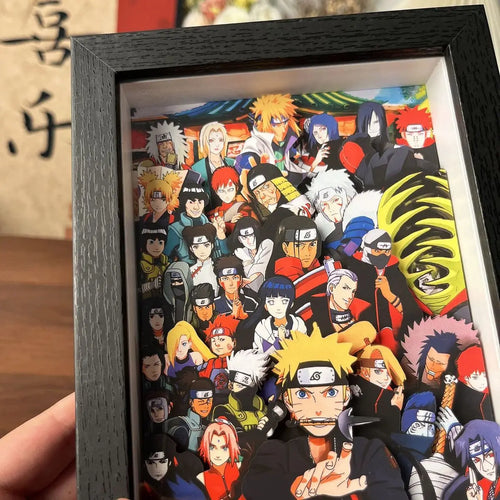 All Characters Epic Group Naruto Shadow Box — 3D Anime Shadow Box Frame Gift UK