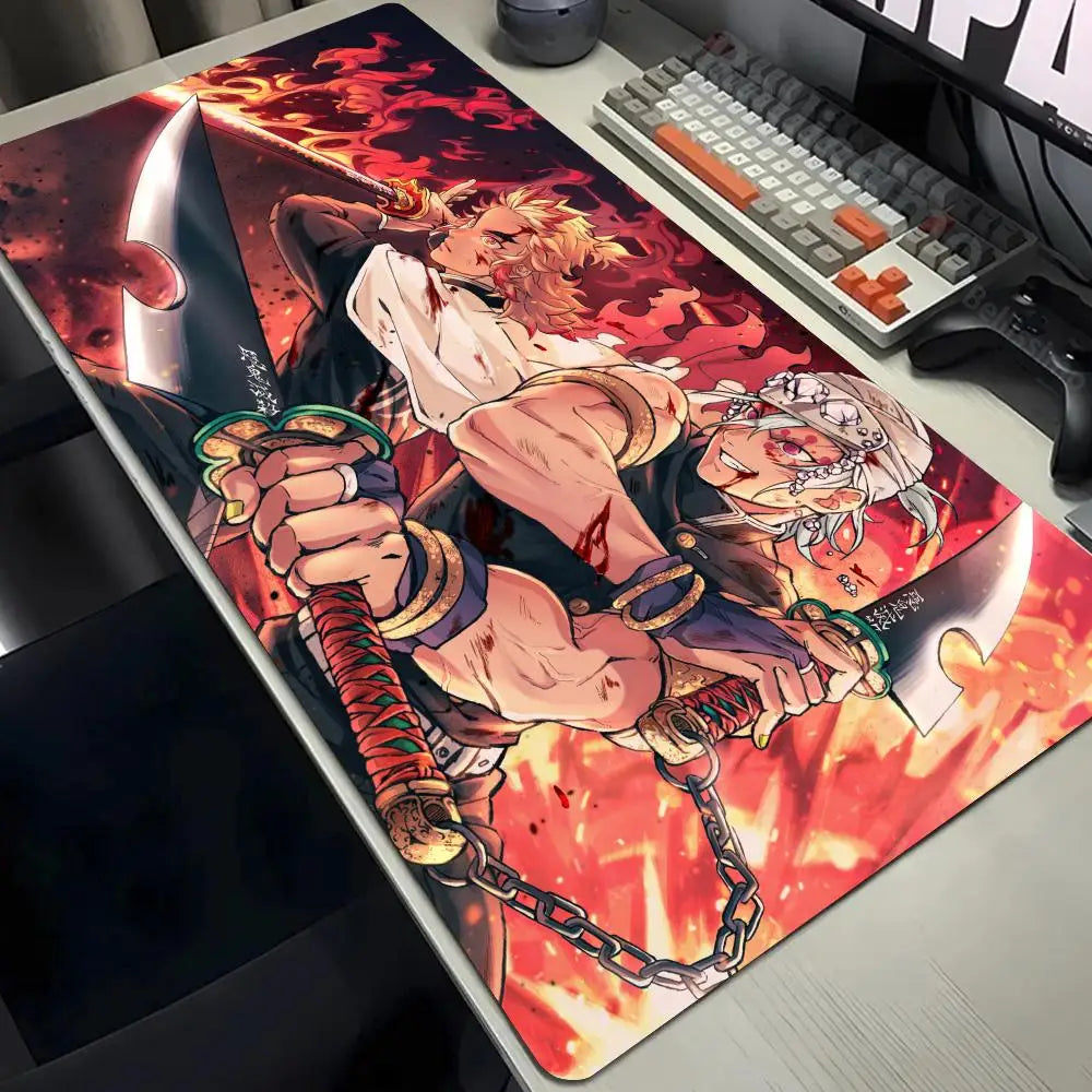 Demon Slayer Gaming Mouse Pad Large Desk Mat BLACK-4