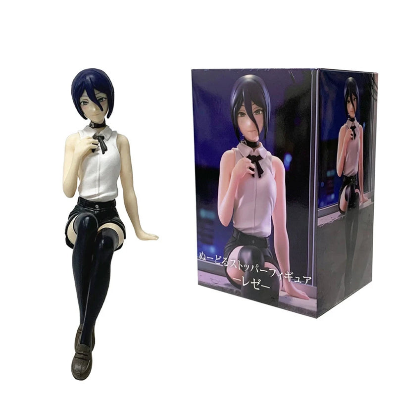 Reze Chainsaw Man Noodle Stopper Figure — 13cm Seated Anime Figure Gift UK