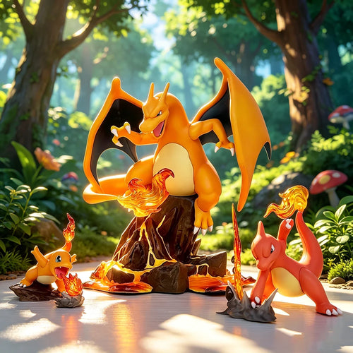 Charizard Charmeleon Charmander Pokemon Figure Set — 15cm Evolution Gift UK