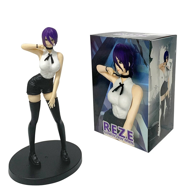 Reze Chainsaw Man Anime Figure — 19cm White Standing Figure Gift UK