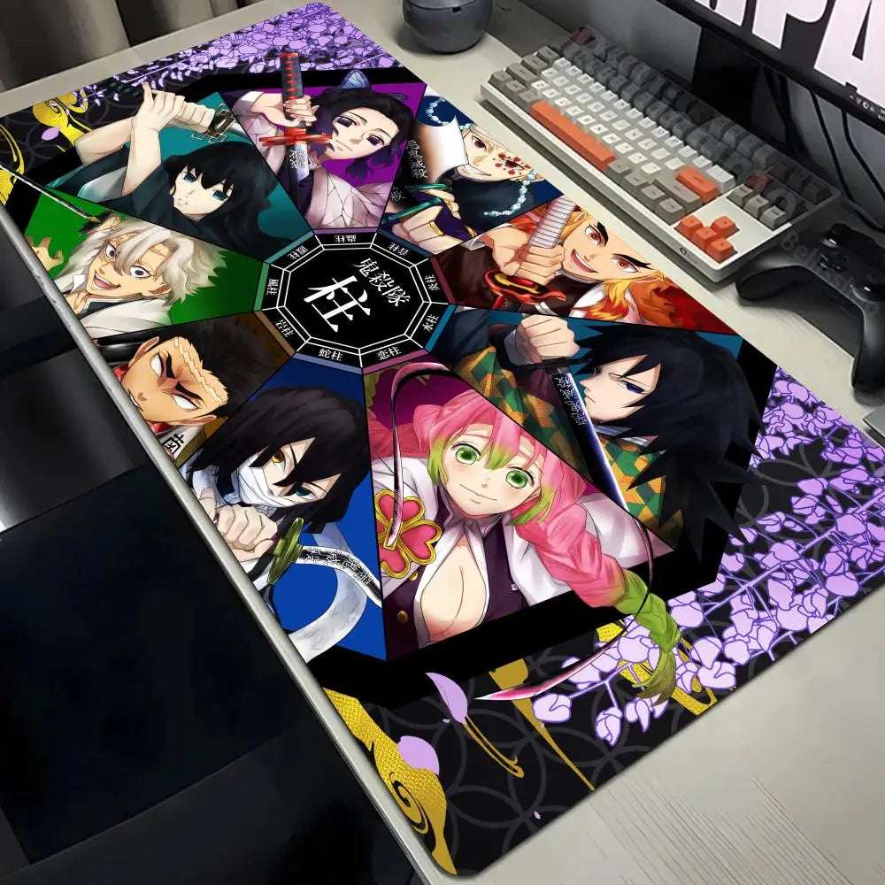 Demon Slayer Gaming Mouse Pad Large Desk Mat BLACK-1