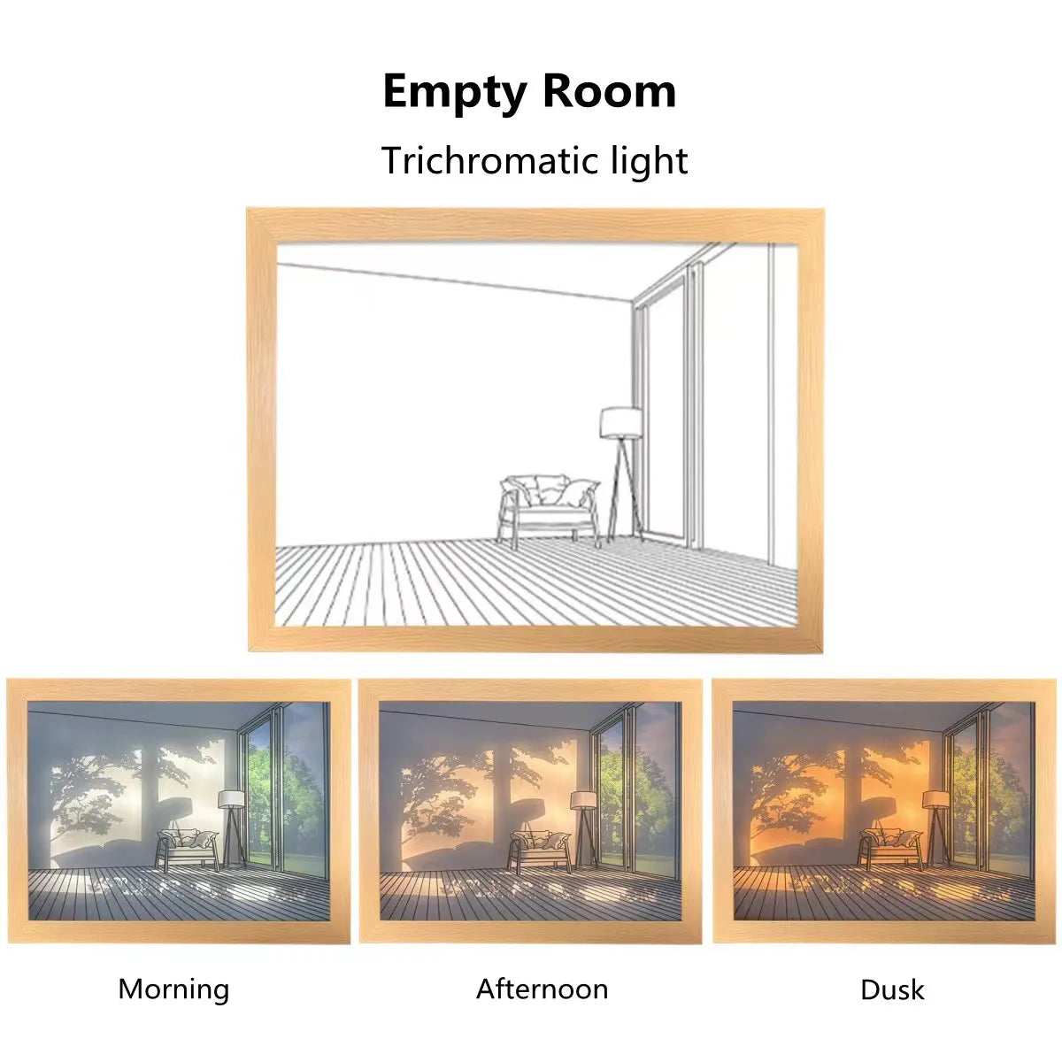 Scenic LED Light Painting Empty Room