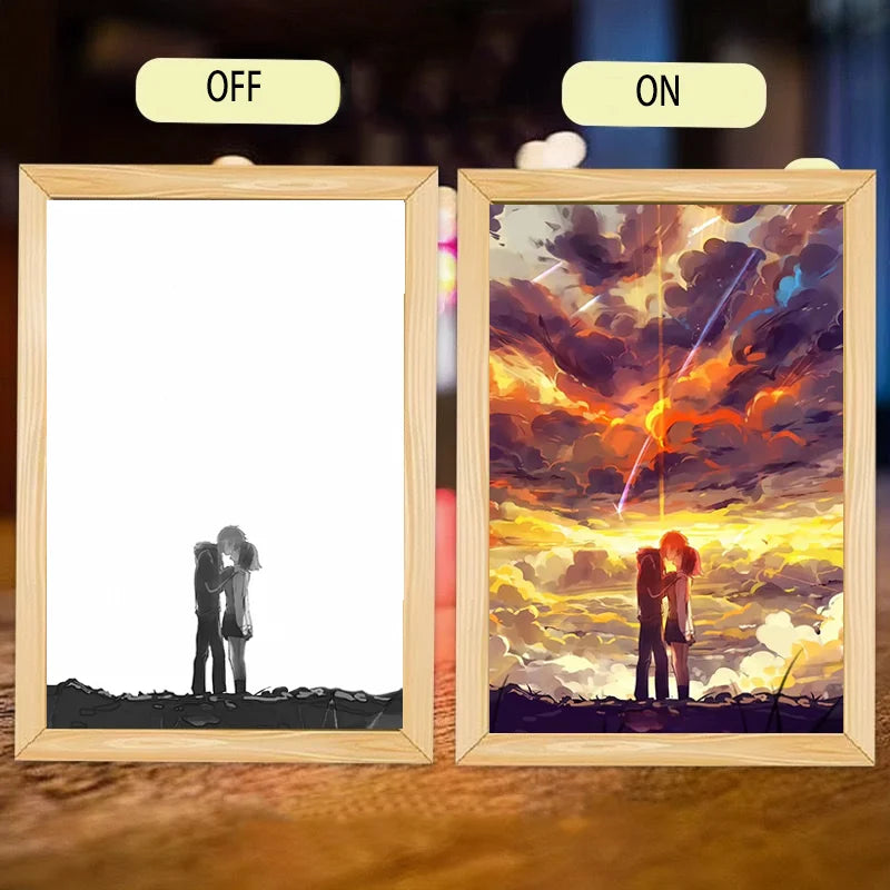 Your Name LED Night Light Painting Frame YN-7
