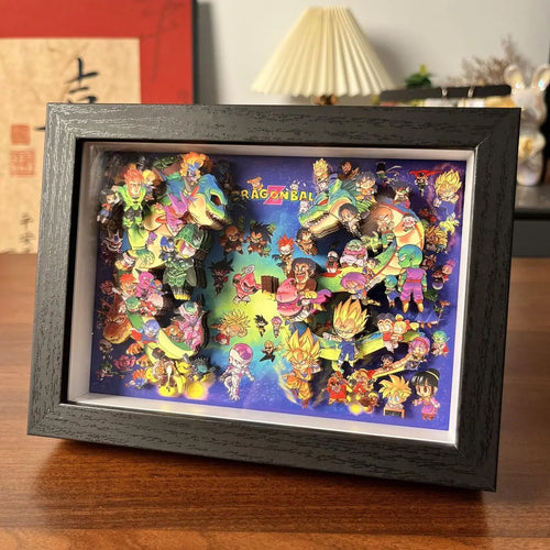 Dragon Ball 3D Shadow Box — Full Cast Colourful Scene