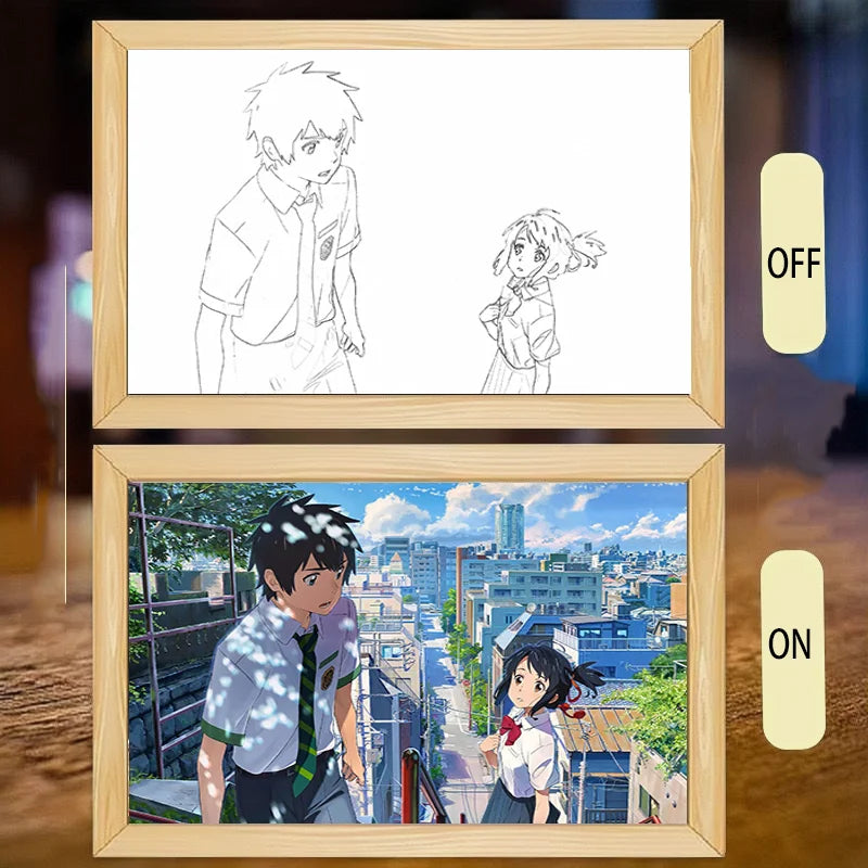Your Name LED Night Light Painting Frame YN-2