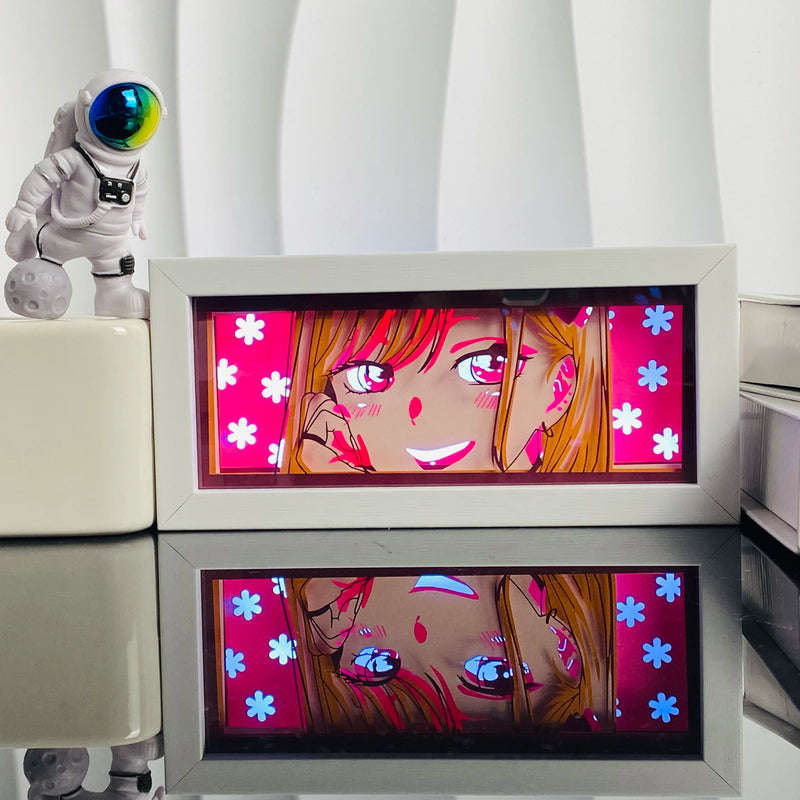 Chainsaw Man LED Light Box | 3D Anime Night Light – Design L-18 Gift UK