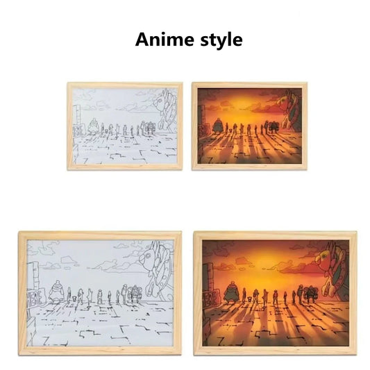 Scenic LED Light Painting Anime