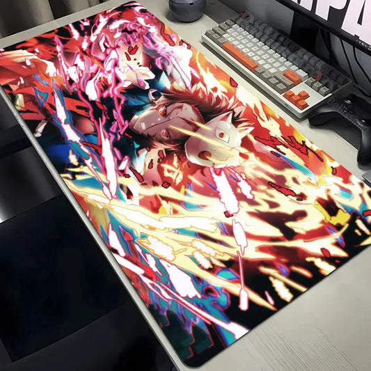 Demon Slayer Gaming Mouse Pad Large Desk Mat BLACK-16