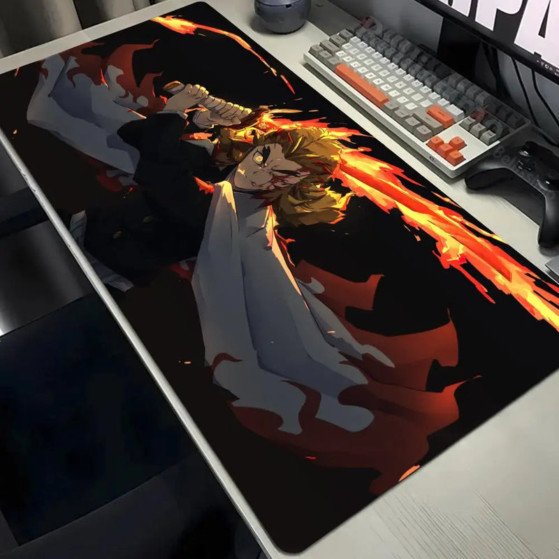Demon Slayer Gaming Mouse Pad Large Desk Mat | BLACK-2