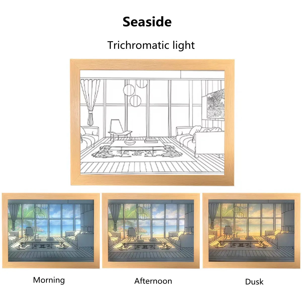 Scenic LED Light Painting Seaside