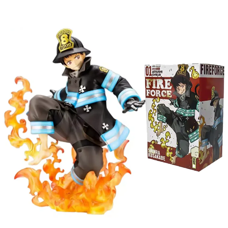 Shinra Kusakabe Fire Force Figure — 16cm Flame Effect Anime Figure Gift UK