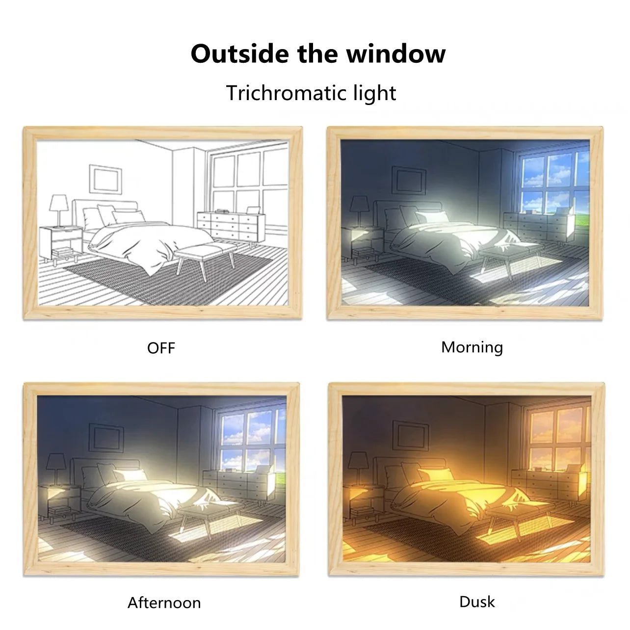 Scenic LED Light Painting Outside The Window
