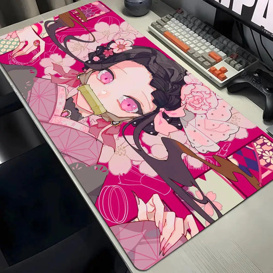 Demon Slayer Gaming Mouse Pad Large Desk Mat BLACK-9