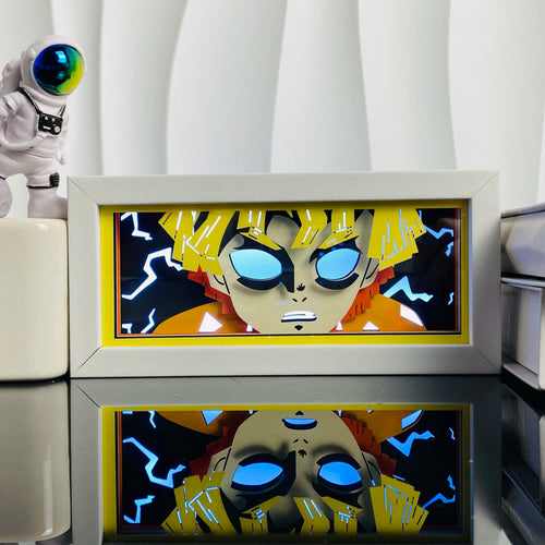 Zenitsu Agatsuma LED Light Box | 3D Anime Night Light – Demon Slayer Gift UK