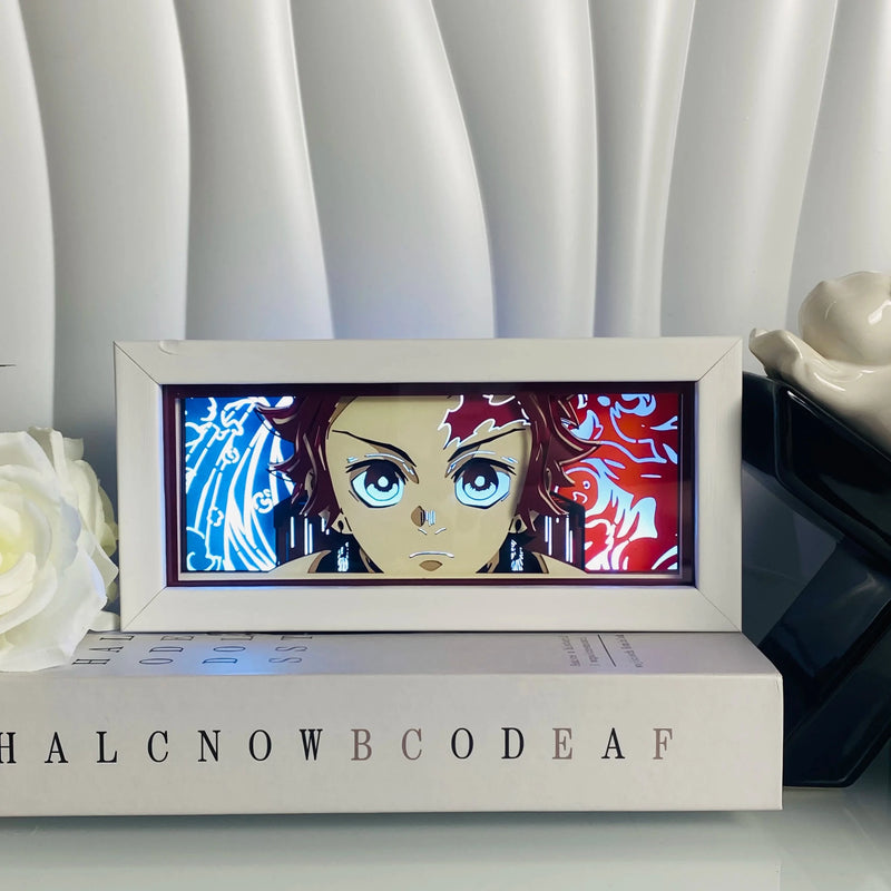 Demon Slayer LED Light Box | 3D Anime Night Light – Design L-82 Kimetsu no Yaiba Gift UK