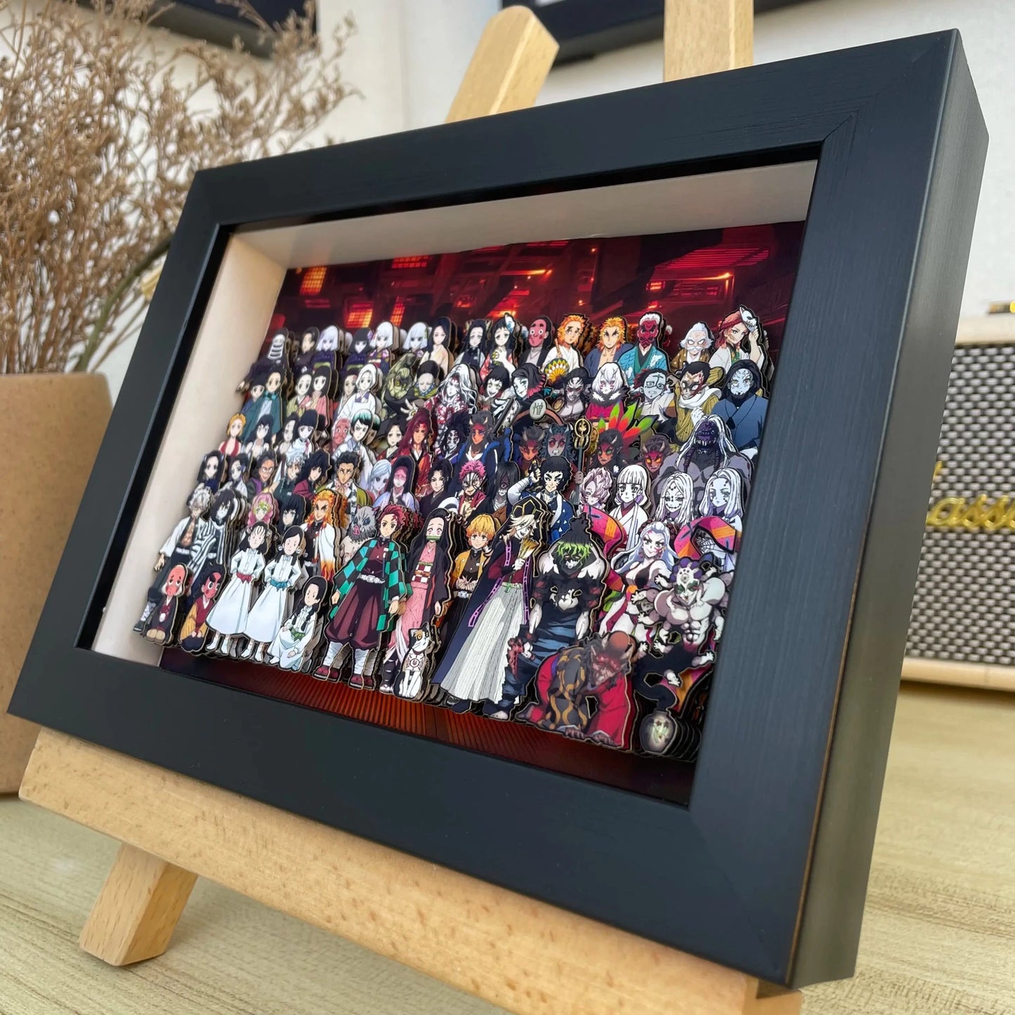 Demon Slayer Nine Pillars 3D Shadow Box — Design B - Anime Merchandise