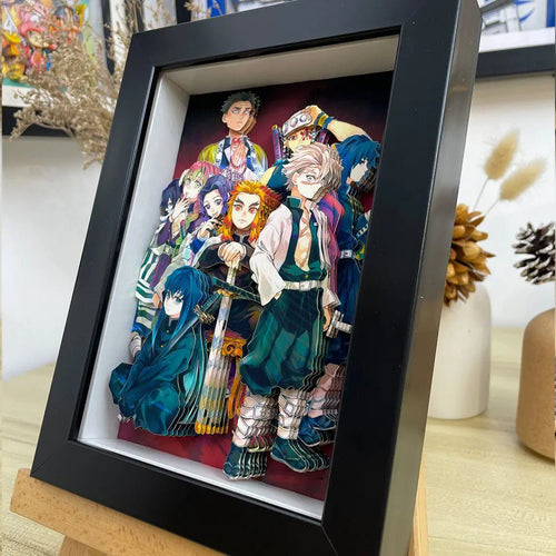 Demon Slayer Nine Pillars 3D Shadow Box — Design C