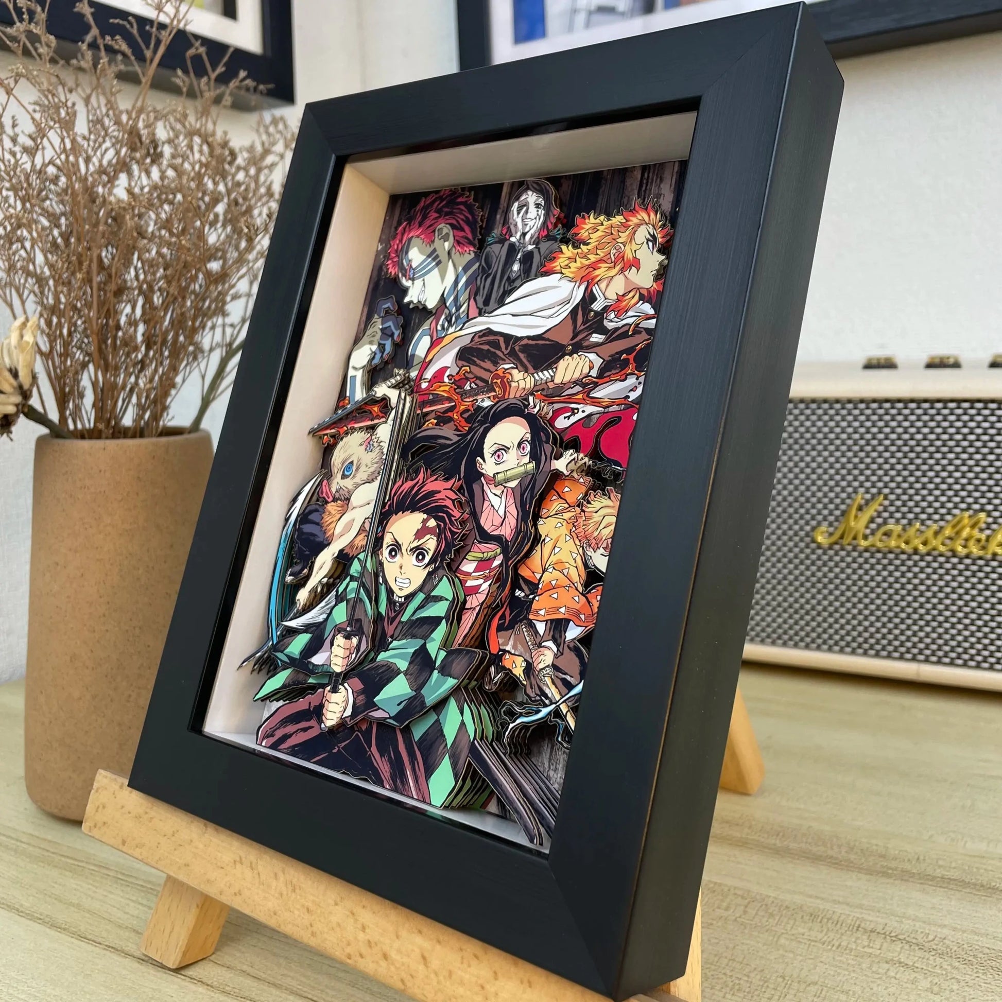 Demon Slayer Nine Pillars 3D Shadow Box — Design F - Anime Merchandise