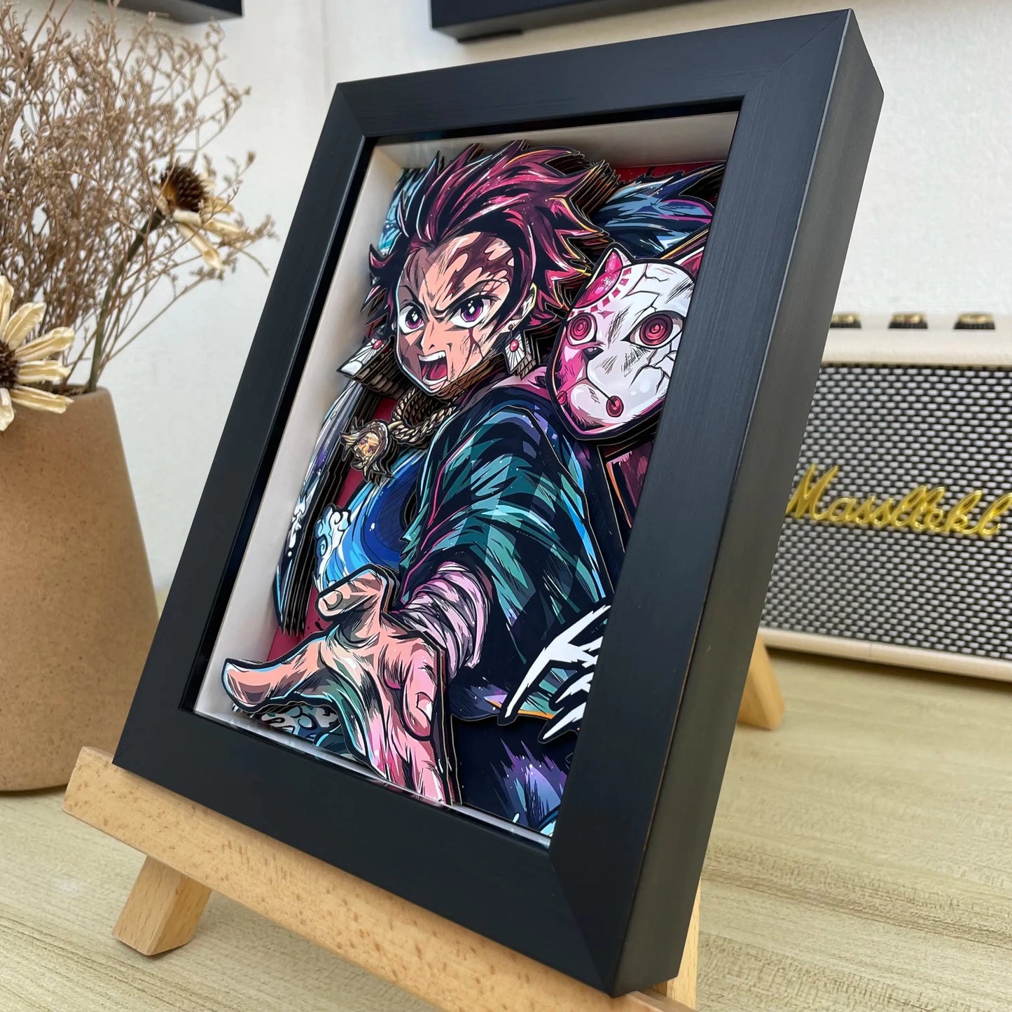 Demon Slayer Nine Pillars 3D Shadow Box — Design J - Anime Merchandise