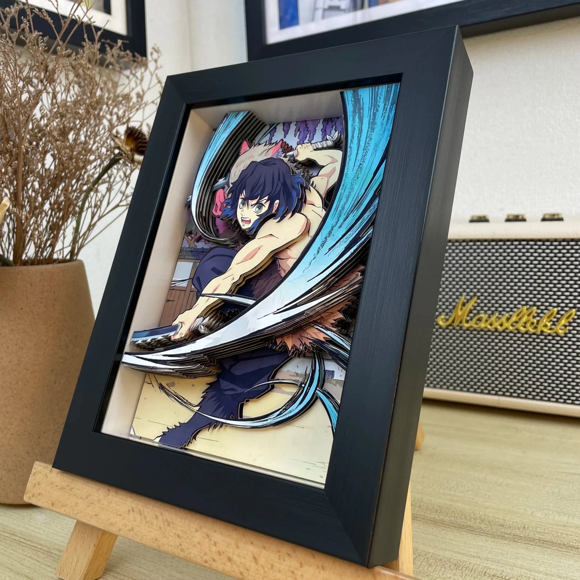 Demon Slayer Nine Pillars 3D Shadow Box — Design K - Anime Merchandise