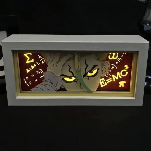Dr. Stone Senku Ishigami LED Light Box | Paper Cut Anime Night Light – Dr. Stone Gift UK