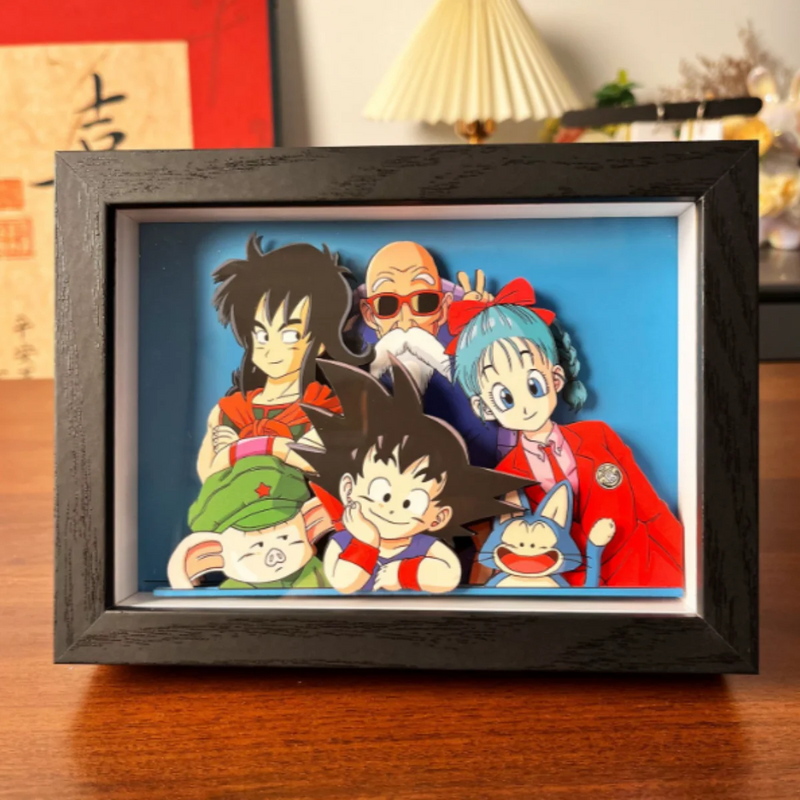 Dragon Ball 3D Shadow Box — Young Goku & Friends