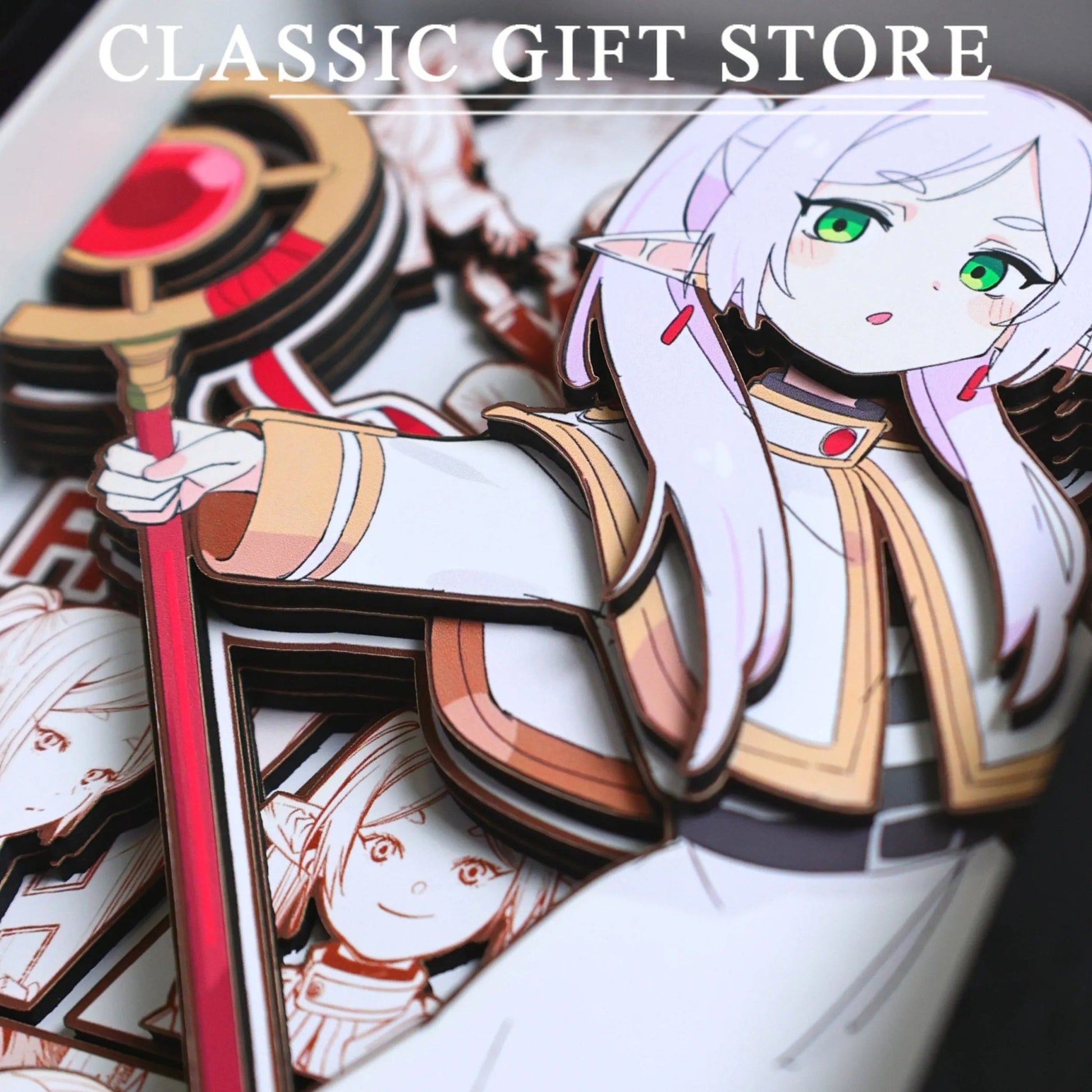 Frieren 3D Shadow Box | Beyond Journey's End Layered Paper Art – Anime Gift UK - Anime Merchandise