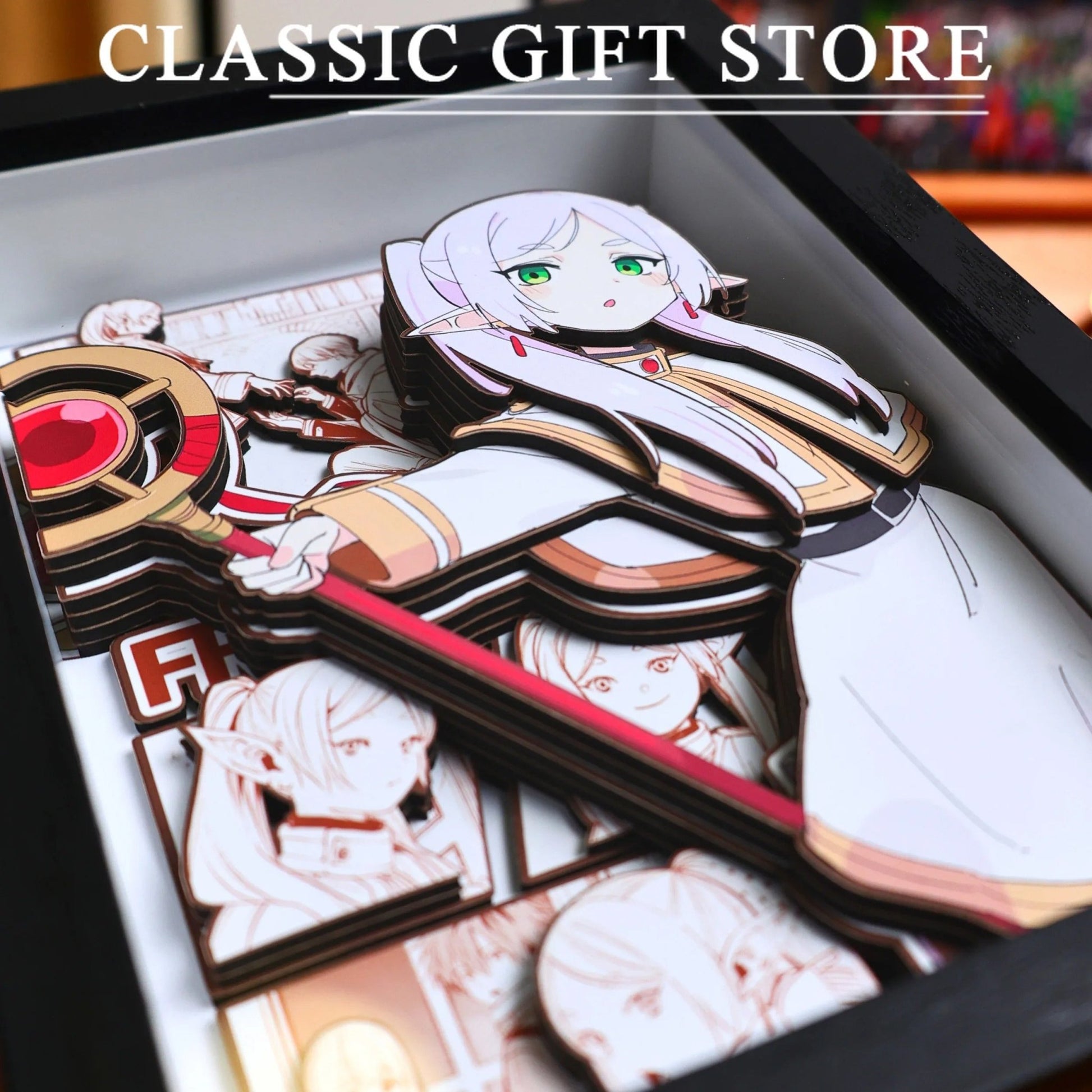 Frieren 3D Shadow Box | Beyond Journey's End Layered Paper Art – Anime Gift UK - Anime Merchandise