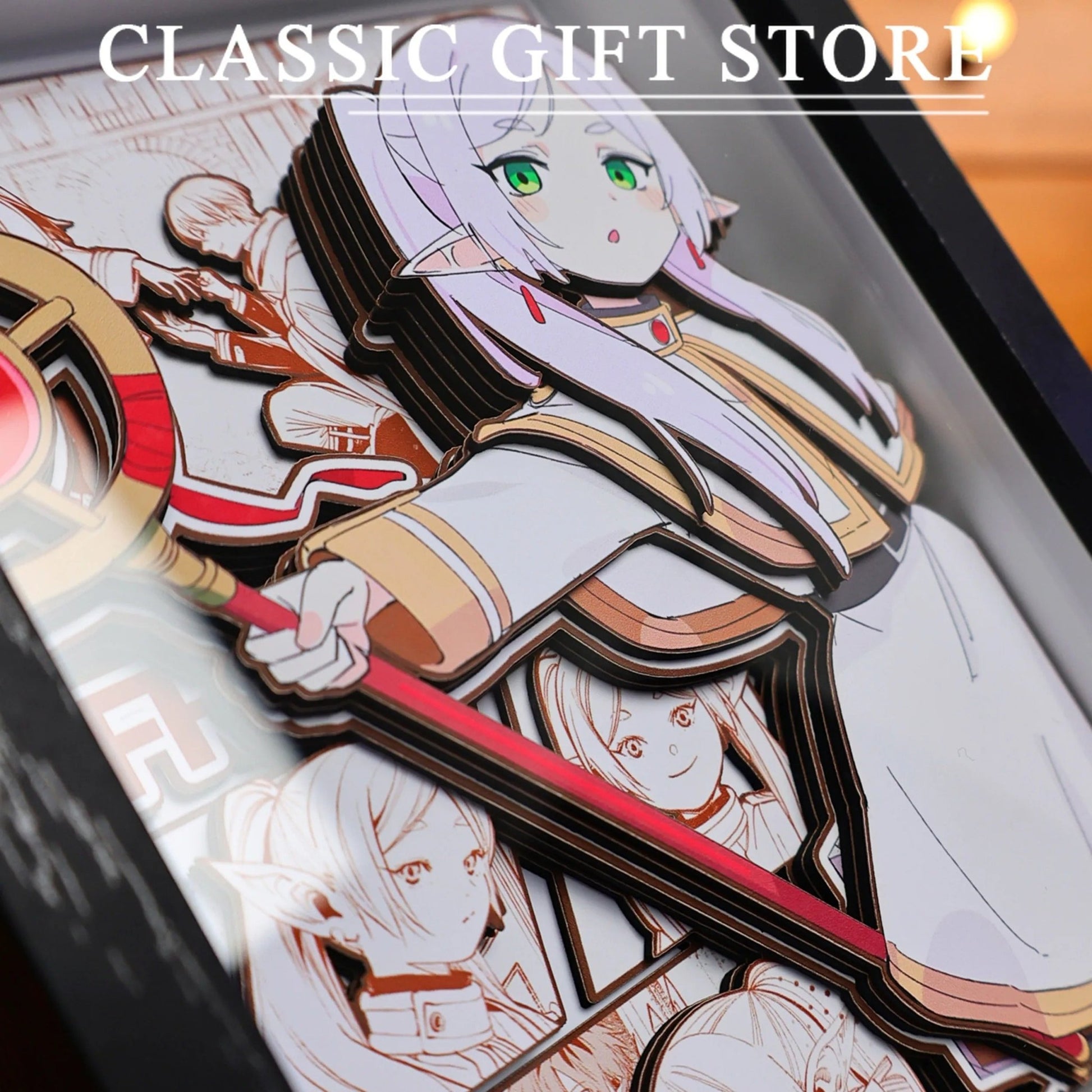 Frieren 3D Shadow Box | Beyond Journey's End Layered Paper Art – Anime Gift UK - Anime Merchandise