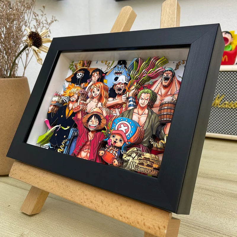 One Piece 3D Shadow Box — 10th Anniversary Crew Scene