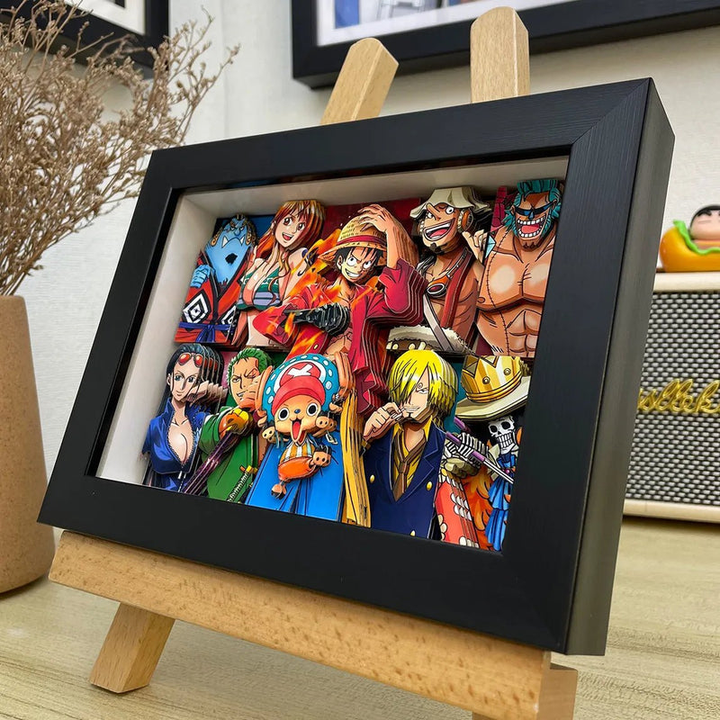 One Piece 3D Shadow Box — Crew on the Going Merry