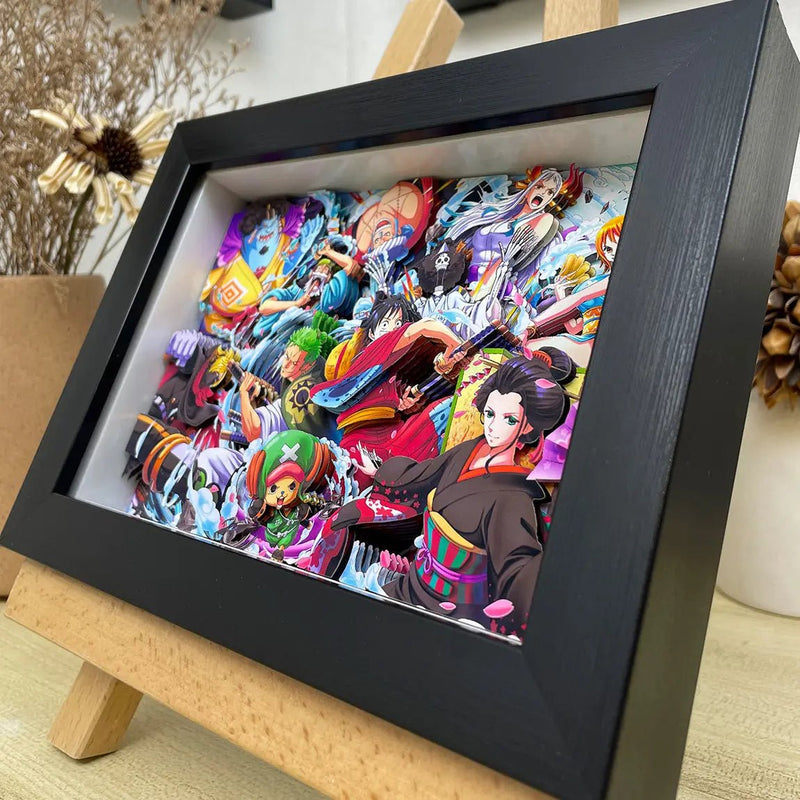 One Piece 3D Shadow Box — Luffy Sun God Nika Gear 5
