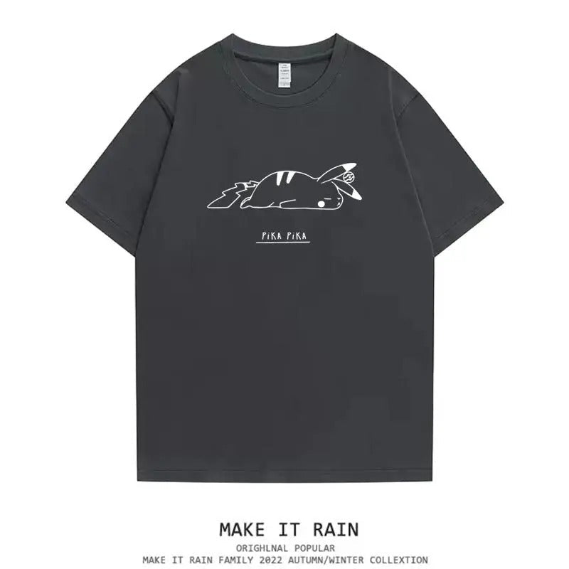 Pikachu Pika Pika Oversized T-Shirt - Anime Merchandise
