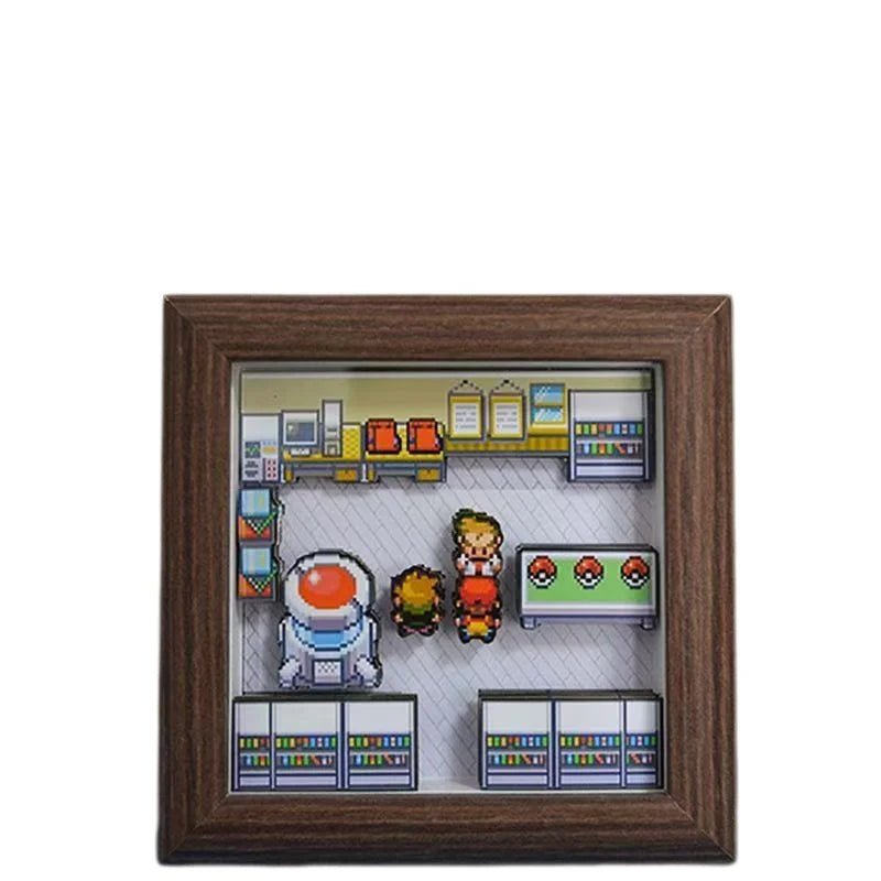Pokemon Pixel Art 3D Shadow Box — Design 1 (12x12cm) - Anime Merchandise