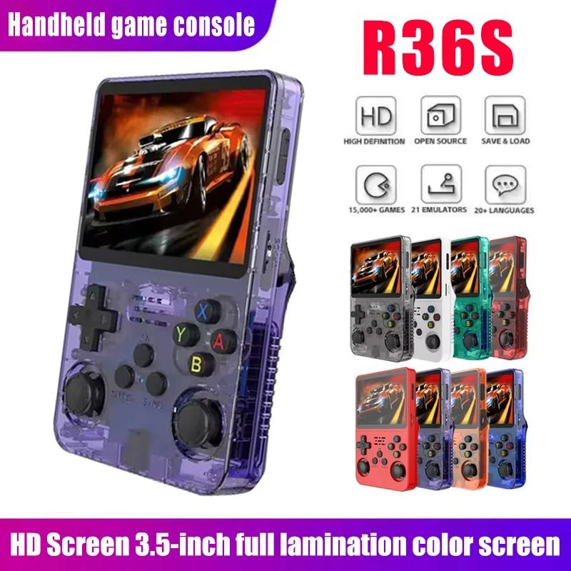 R36S Retro Handheld Game Console | 15,000+ Games, 3.5" IPS Screen – Viral TikTok Gaming Gift - Anime Merchandise