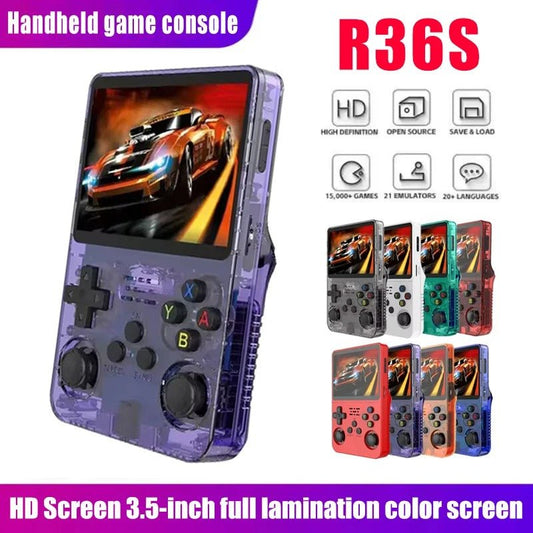 R36S Retro Handheld Game Console | 15,000+ Games, 3.5" IPS Screen – Viral TikTok Gaming Gift - Anime Merchandise