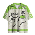 Retro Japanese Ukiyo-e Wave Print Sports Jersey