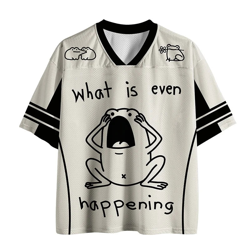 What Is Even Happening Frog Jersey - Anime Merchandise
